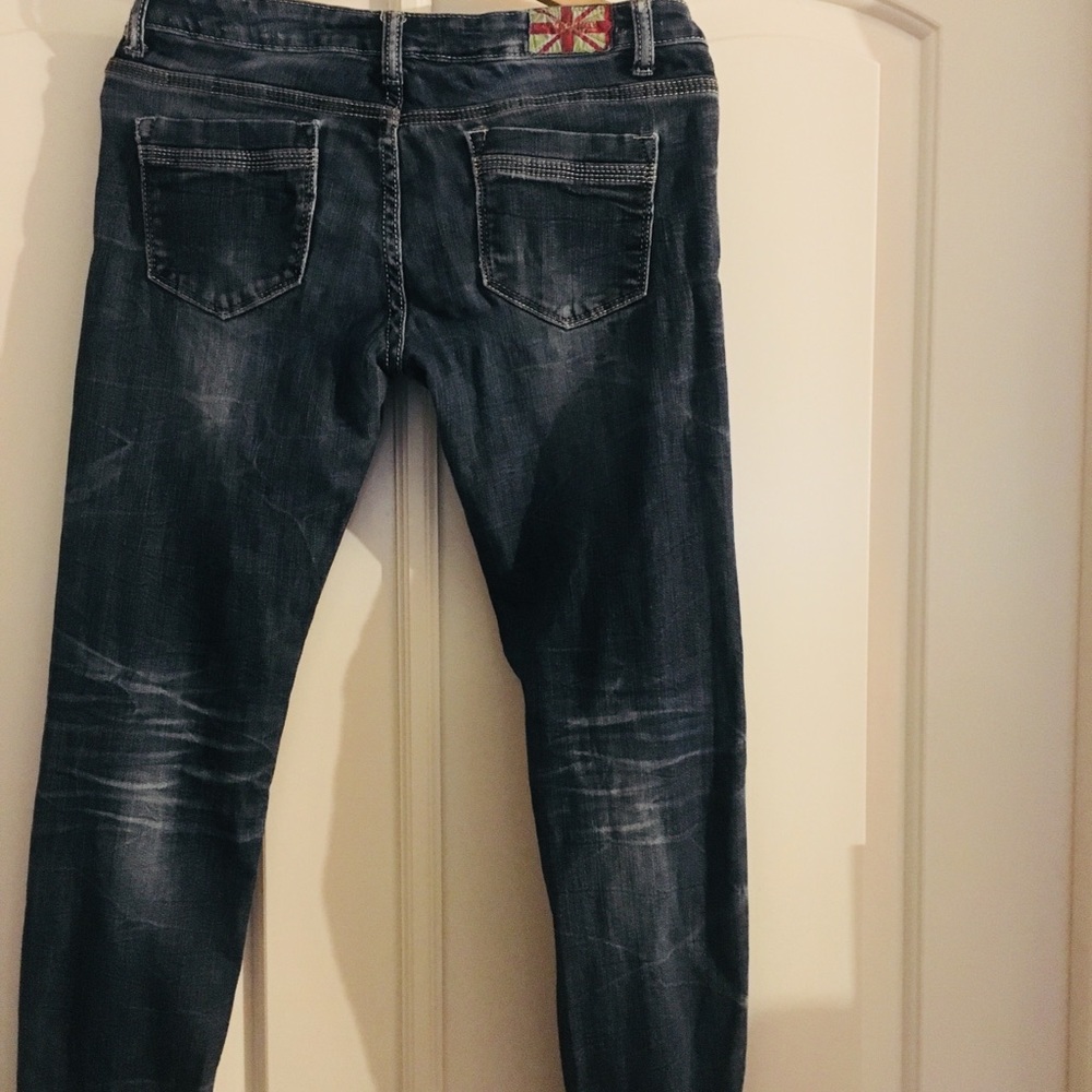 Machine Ripped Jeans with Lace